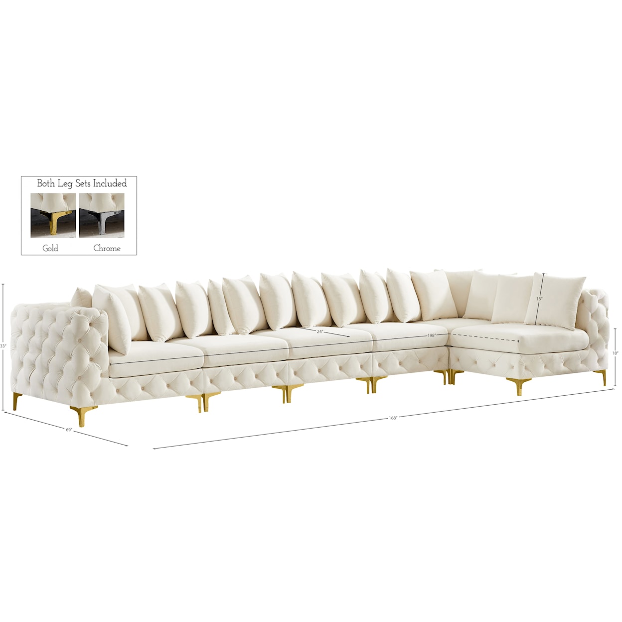 Meridian Furniture Tremblay Modular Sectional