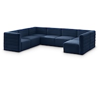 Quincy Navy Velvet Modular Sectional