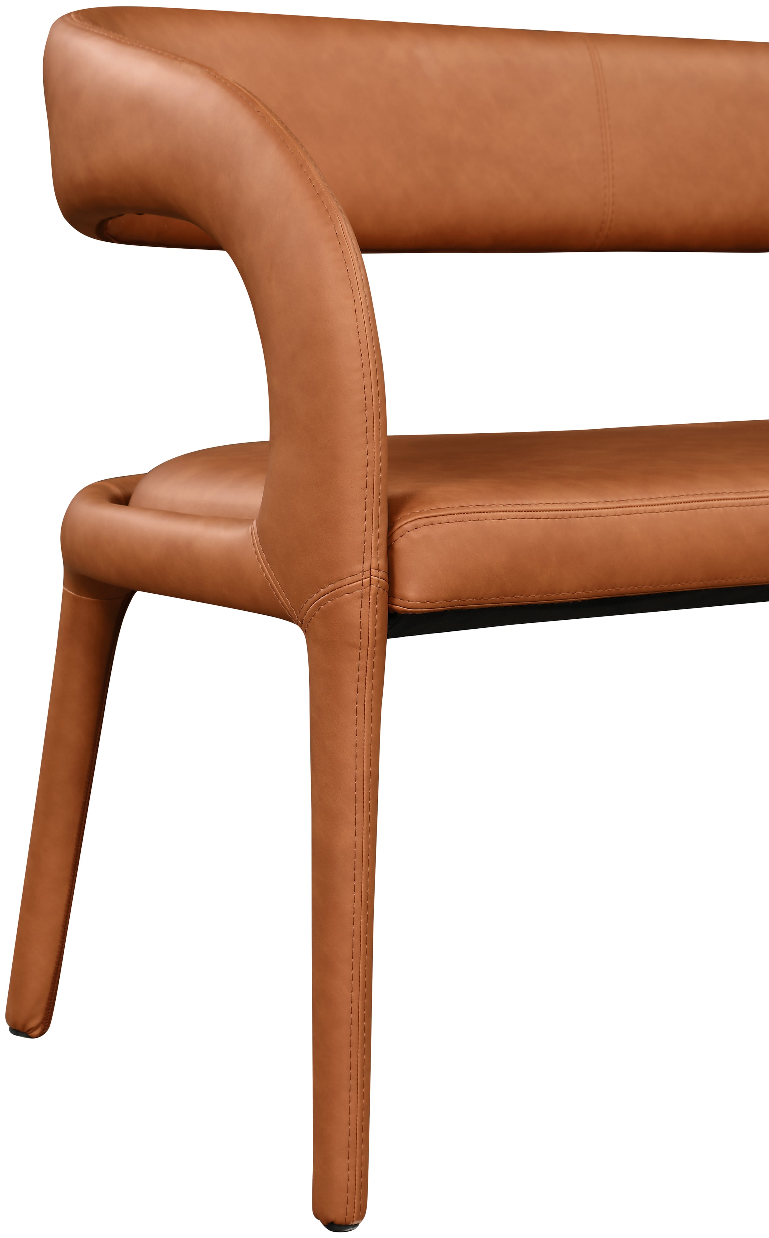 Meridian Furniture Sylvester 988Cognac Sylvester Cognac Faux Leather Bench Corner Furniture