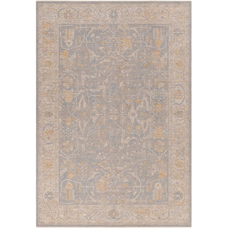 Surya Amore 5 x 8 Blue/Cream Indoor Medallion Oriental Area Rug in