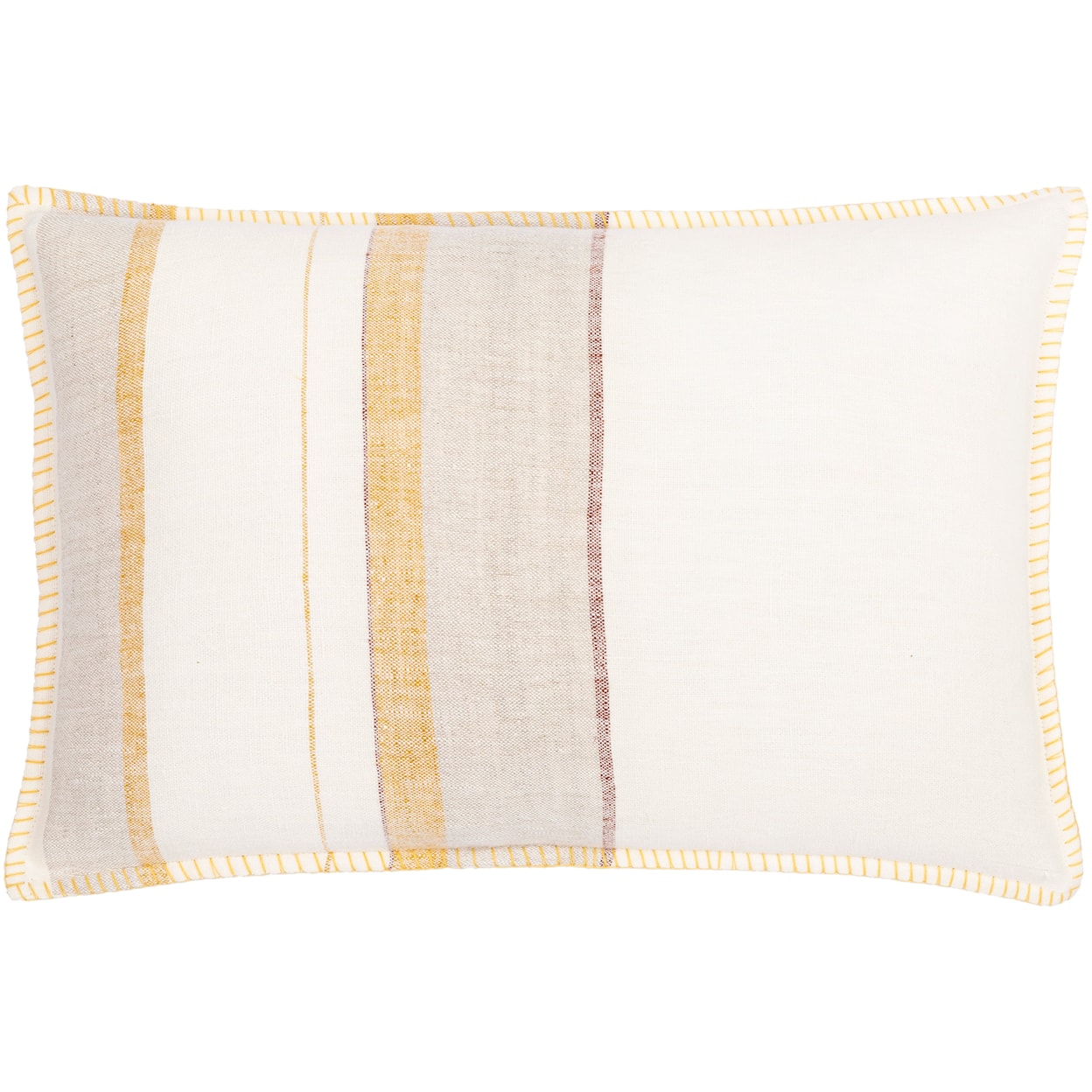 Surya Rugs Linen Stripe Embellished Pillow Kit