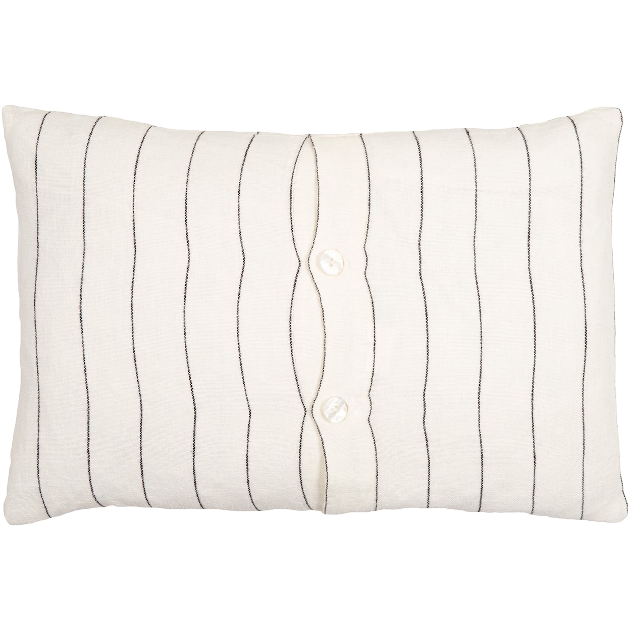 Surya Rugs Linen Stripe Buttoned Pillow Kit