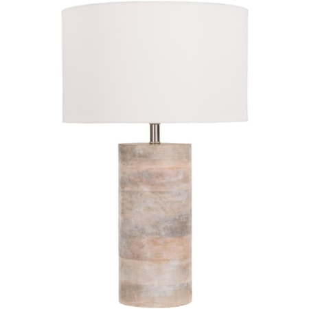 Natural Finish Contemporary Table Lamp