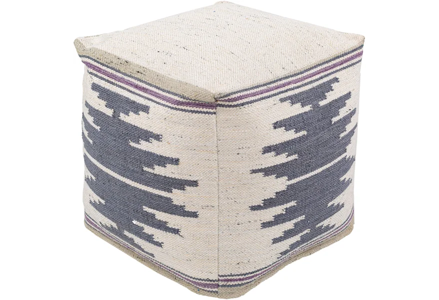 Alamosa Pouf by Surya Rugs at Del Sol Furniture