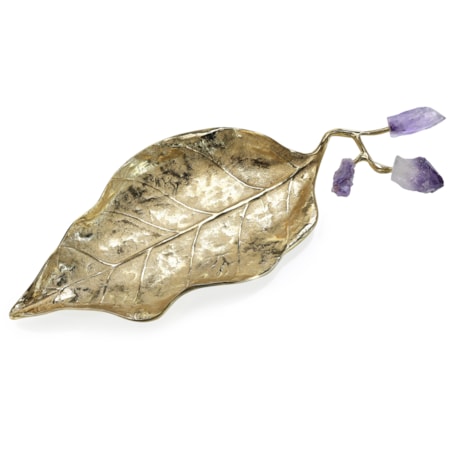 Budding Amethyst Leaf Tray I