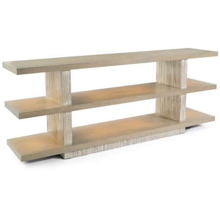 Modern Rustic Open-Shelf Console Table