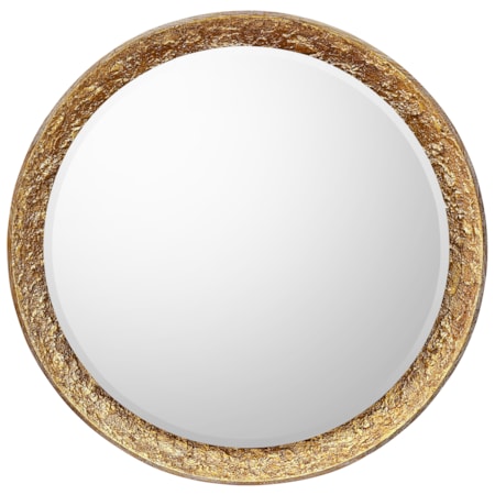 Gilded Oak Mirror, Round