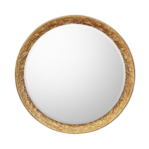 Gilded Oak Mirror, Round
