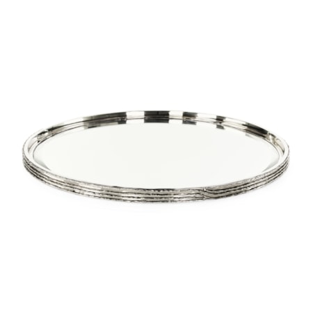 Ringed Tray, Large Nickel