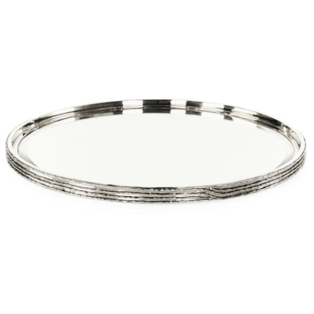 Ringed Tray, Large Nickel