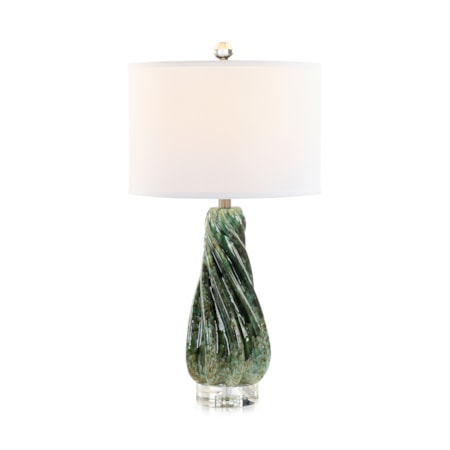 Emerald Spiral Table Lamp