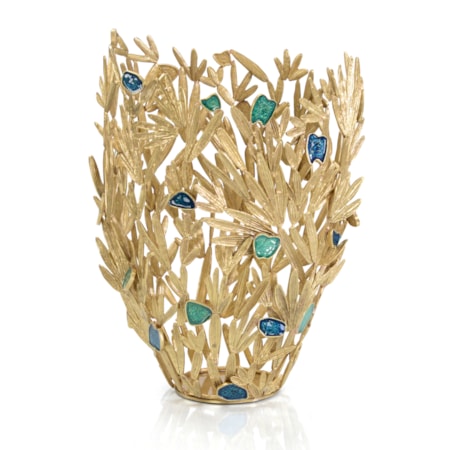 Embellished Frond Vase