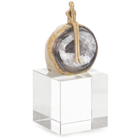 Agate Philosopher Sculpture Crystal Base (S)
