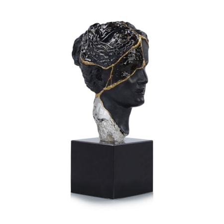 Fragmented Bust on Marble Base