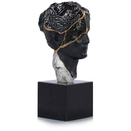 Fragmented Bust on Marble Base