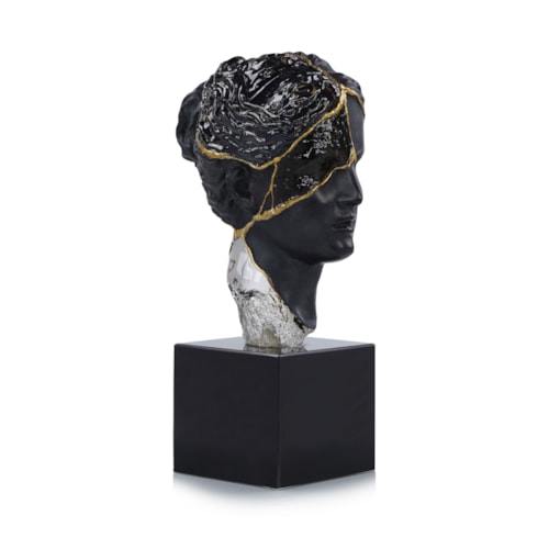 Fragmented Bust on Marble Base