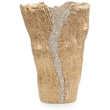 Cascade Vase, Small Brass