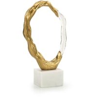 Metallic Ice Sculpture, Large Brass