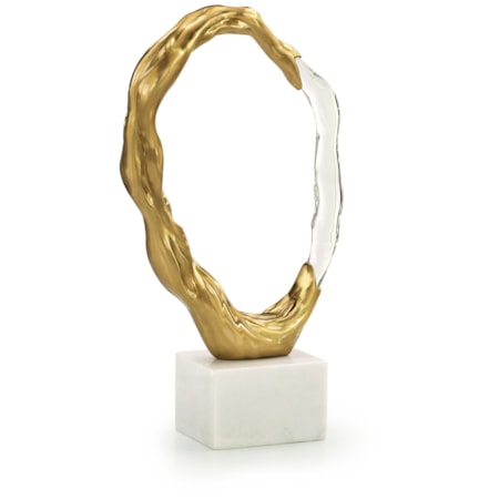 Metallic Ice Sculpture, Large Brass