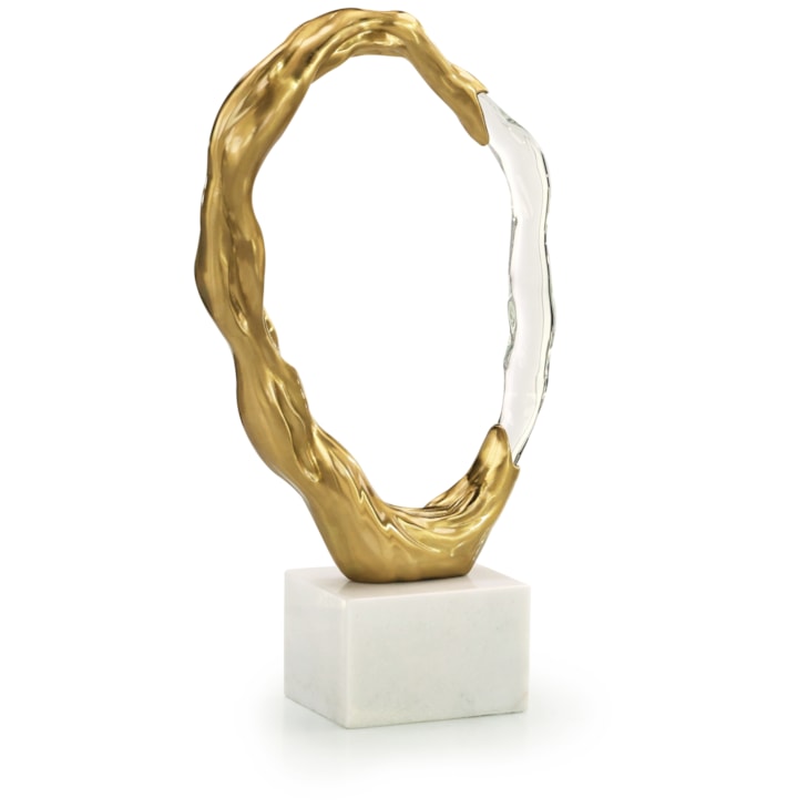 John-Richard Accessories & Botanicals Metallic Ice Sculpture, Large Brass