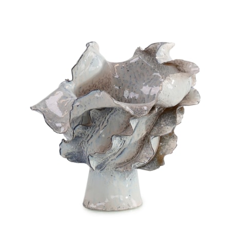 Waved Porcelain Vase, Small