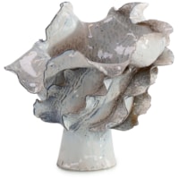 Waved Porcelain Vase, Small
