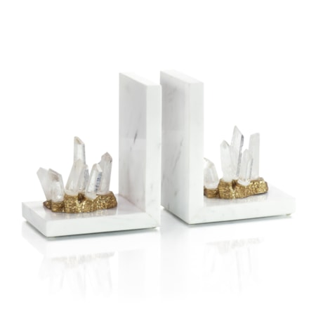 Crystalline Bookends, Set of 2
