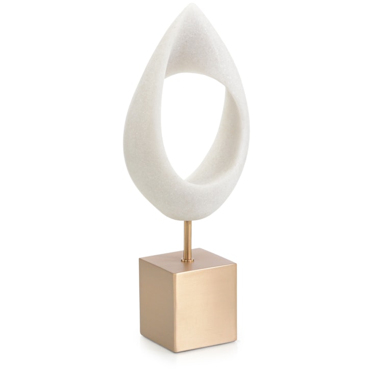 John-Richard Accessories & Botanicals Hollow Droplet Sculpture on Brass Base