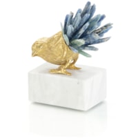 Brass Bird and Cyanite Sculpture II