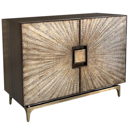 Modern Starburst Two-Door Accent Chest