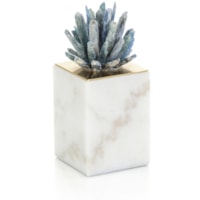 Cyanite Starburst on Marble Sculpture I