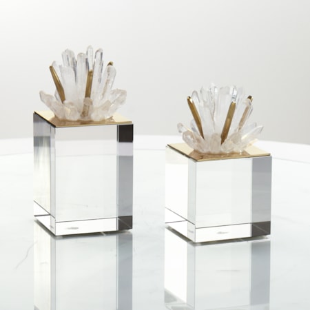 Cluster on Crystal, Set of 2