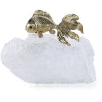 Fantail Goldfish Sculpture on Selenite III