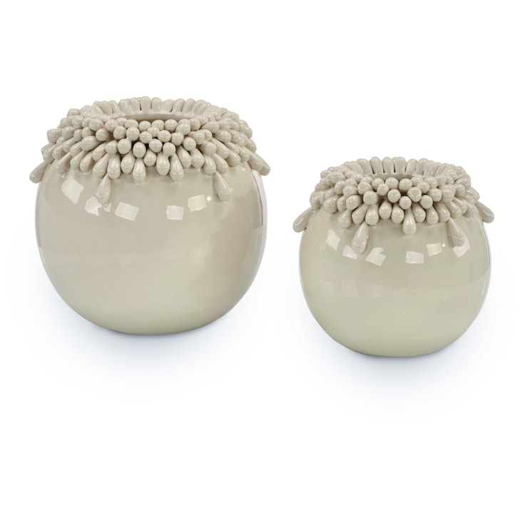 John-Richard Accessories & Botanicals Brigid Vases, Set of 2 White