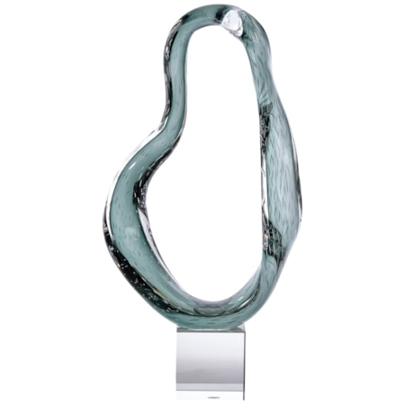 Viridian Flux Sculpture on Crystal II