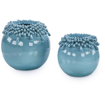 Brigid Vases, Set of 2 Blue