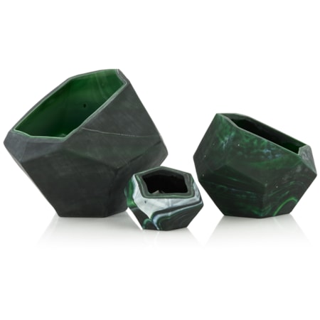 Eon Bowls, Set of 3 Green