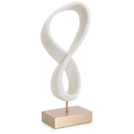 Perpetual Loop Sculpture on Brass Base