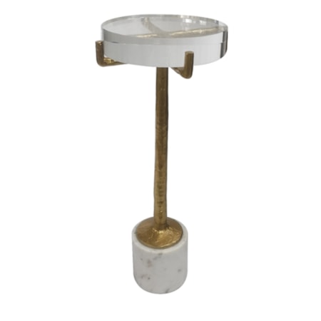 Modern White Marble Drink Table