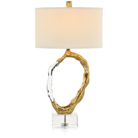 Metallic Ice Table Lamp, Brass