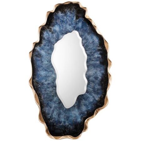 Dirillo Mirror, Tall Blue Agate