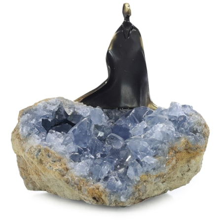 Cloaked Figure Sculpture on Kyanite II