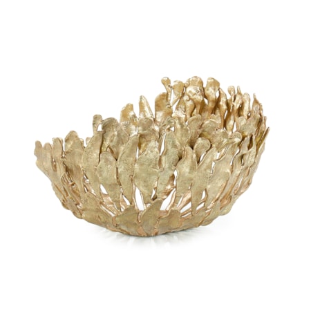 Plume Bowl, Large Brass