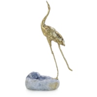 Brass Crane Sculpture on Kyanite I