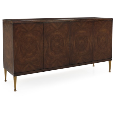 Modern Rustic 4-Door Credenza w/Drawers