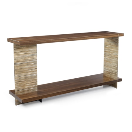 Modern Industrial Wooden Console Table