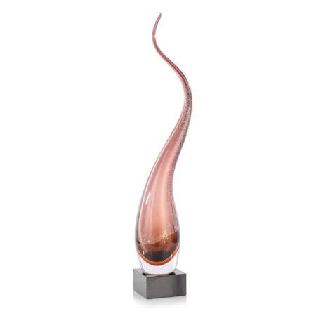 Wisping Smoke Sculpture on Crystal, Large