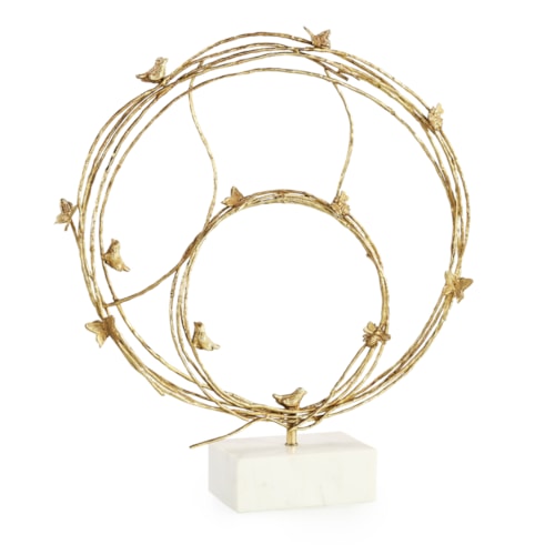 Roost Sculpture, Large Brass