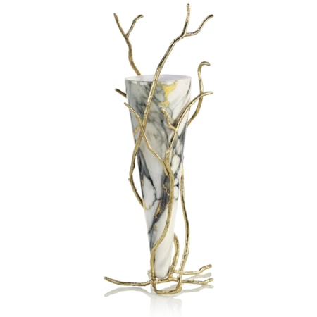 Overgrown Glass Vase, White