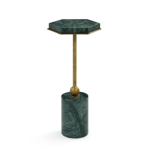 Modern Verde Alpi Green Marble Martini Table